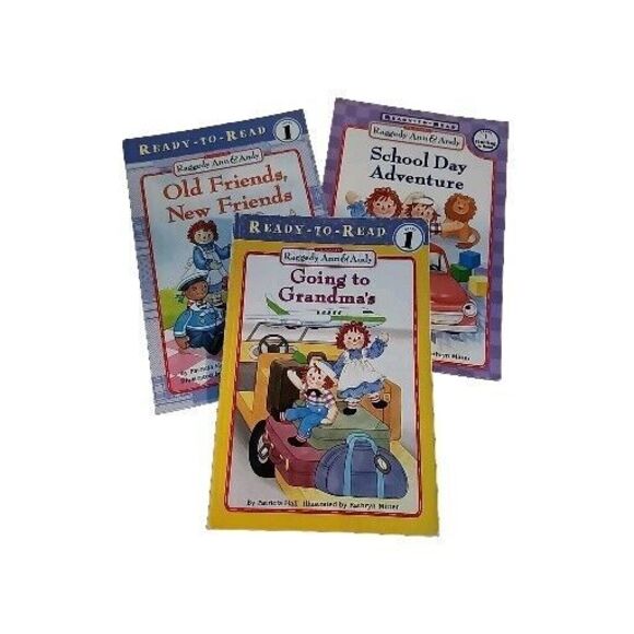 Lot of 3 Hooray for Reading! Raggedy Ann and Andy Ready-To-Read 1 Hall, Patricia - Picture 1 of 12